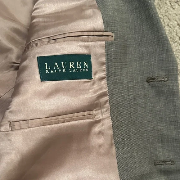 Lauren Ralph Lauren Mens Classic Blazer Sport Coat Wool Cashmere Brown Size 40L - Picture 7 of 9